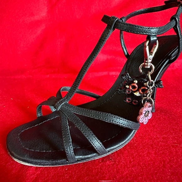 Prada black stiletto t strap sandals. Size 39.5 - Picture 2 of 5